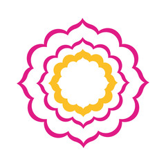 colorful flower of the india icon