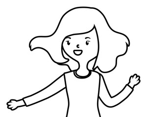 Teenager girl cartoon design vector illustrator
