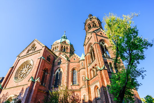 St. Lukas Church on Mariannenplatz in Munich, Germany