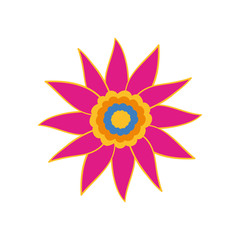 colorful flower of the india icon