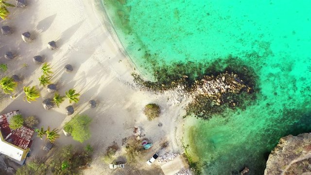 Aerial view over area Playa Daaibooi - Cura&ccedil;ao/Caribbean /Dutch Antilles