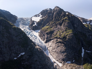 Bondhusbreen Glacier at Folgefonna National Park in Norway, Europe