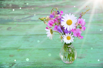 Sommer Blumenstrauß - Grußkarte Sommerblumen