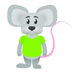 stylish vector mouse isolated on white background
