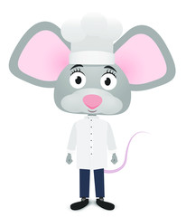 stylish vector mouse isolated on white background