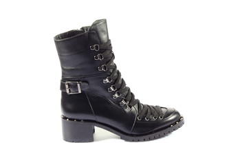 Elegant pair of woman's shoes isolated on a white background