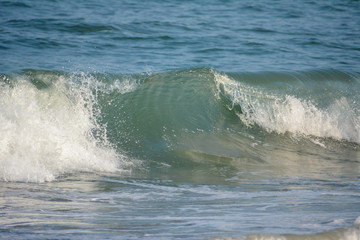 Closeup of a wave breaking at Assateague Island National Seashore