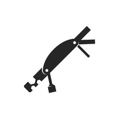 Multiple tools icons in black and white. Vector bicycle repair equipments.