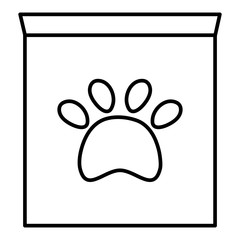 box carton with paw print pet mark