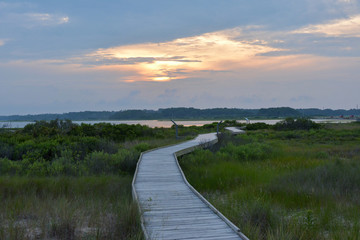 Sunset at Tom's Cove on Assateague Island National Seashore