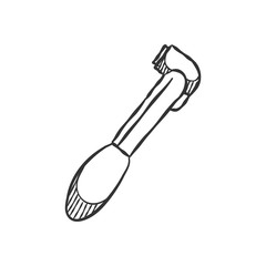 Tire inflator icon in sketch style. Vector illustration.