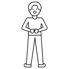 Fototapeta premium happy young man avatar character