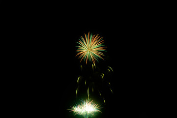 Fototapeta premium fireworks on black background