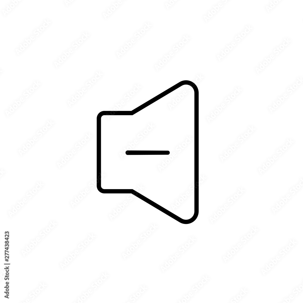 Poster reduce sound icon. element of simple music icon for mobile concept and web apps. isolated reduce sou