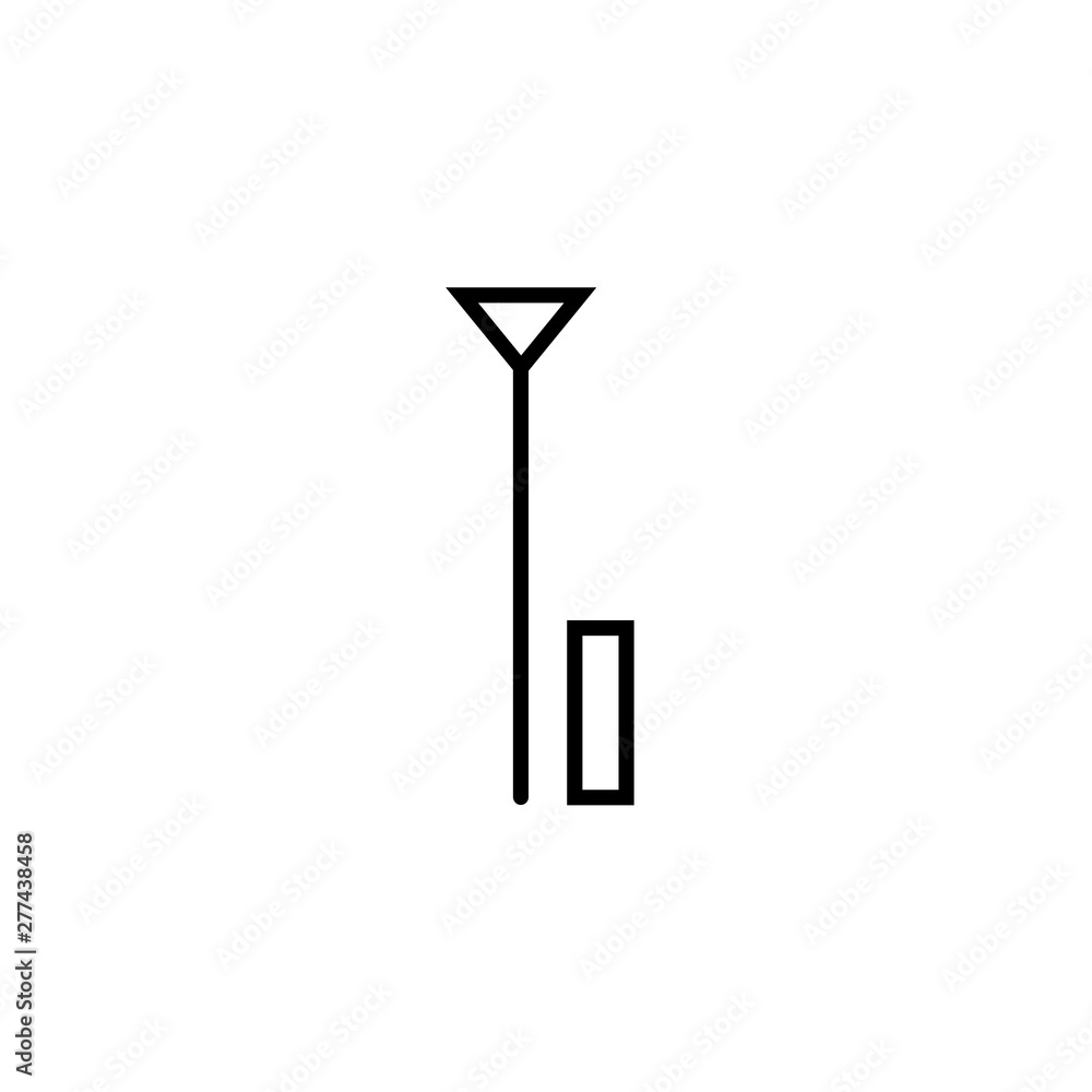 Poster phone low signal level outline icon. linear style sign for mobile concept and web design. antenna st