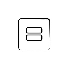 Sign equally black icon in circle .