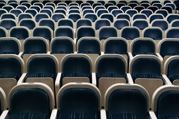 Empty auditorium of theater, cinema, conference, assembly or concert hall