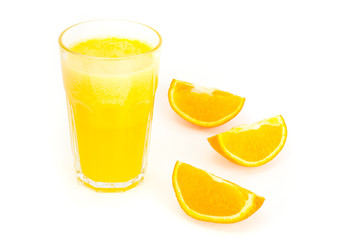 Fresh orange juice with pulp, healthy food.