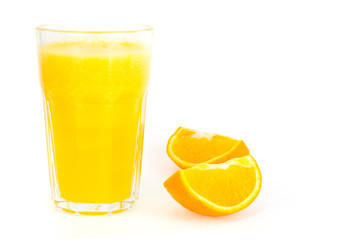 Fresh orange juice with pulp, healthy food.