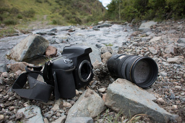 Broken dslr camera