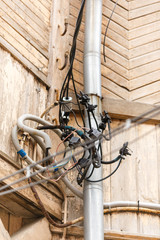 Electrical panels in an old building
