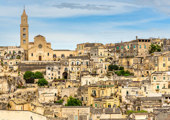 Fototapeta na wymiar Amazing landscape with Matera, Italy - European capital of culture in 2019.