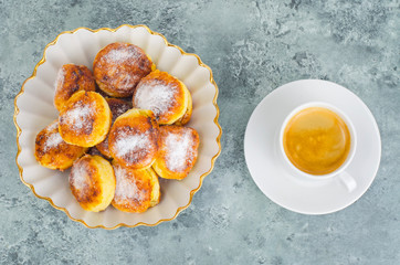 Sweet delicious curd buns. Photo