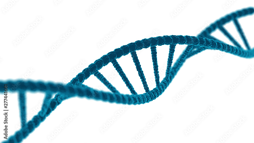 Wall mural dna sequence. molecules structure dna code. science and technology concept. 3d stock illustration. t