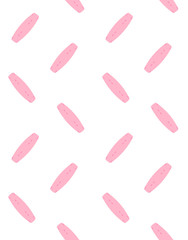 Vector seamless pattern of black outline wake surf board isolated on pink background 