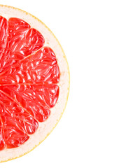 Half of grapefruit isolated on a white background