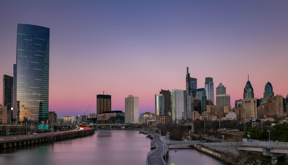 Fototapeta premium Philadelphia Pennsylvania Landscapes at sunset 