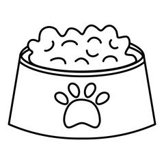 plastic dish with food care mascot