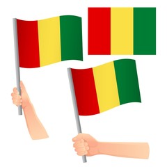 Guinea flag in hand set