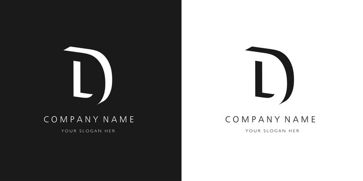 d logo, modern design letter character