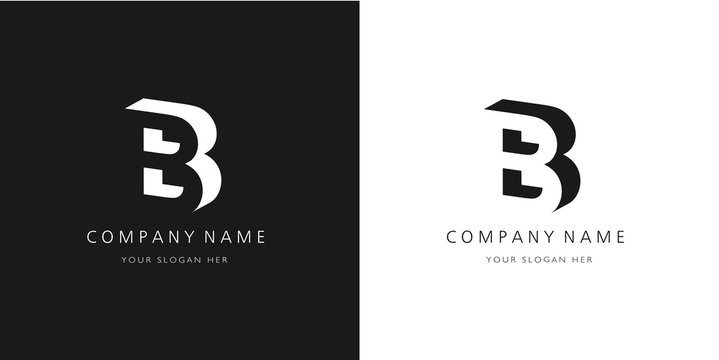 b logo, modern design letter character