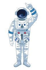 Astronaut space exploration cartoons isolated