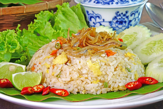 Village Style Fried Rice Malay Countryside Fried Rice Nasi Goreng Kampung Or Spicy Anchovy Fried Rice Famous Malaysian Food Halal Food Stock Photo Adobe Stock
