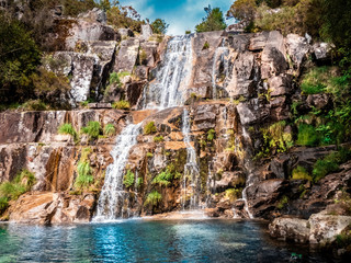 cascada de casariños en A Laxe,Pontevedra,
