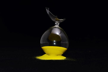 Broken Glass Hourglass