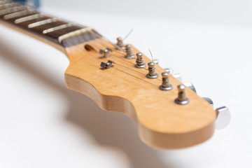 electric guitar head from side