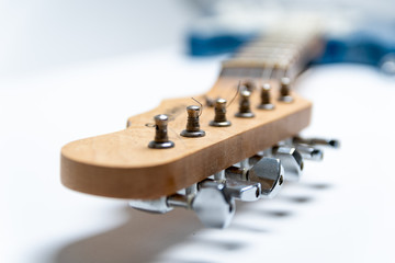 electric guitar head angled