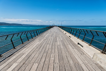 Wooden wharf on the Great Ocean Rd, Victoria, Australia.