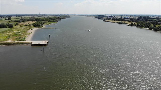 River Rhine (Rijn) on the border of the Netherlands and Germany (facing Germany)