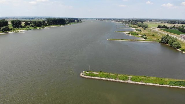 River Rhine (Rijn) on the border of the Netherlands and Germany (facing the Netherlands)