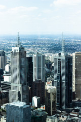 aerial view of city skyline melbourne australia