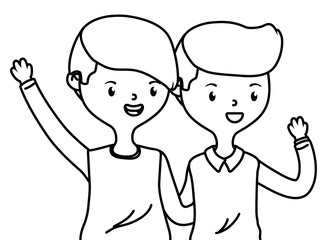 Teenage boys friends design vector illustrator
