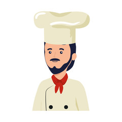 young chef worker avatar character