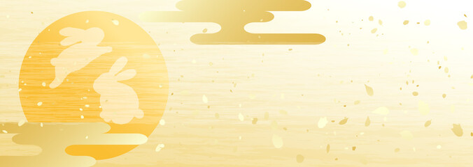 お月見　うさぎ　背景