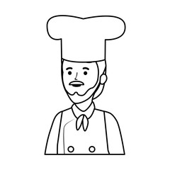young chef worker avatar character
