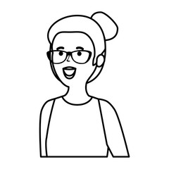 young professional woman with glasses